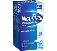 Nicotinell Nicotine 4mg Menthe Fraîcheur Sans Sucre 96 Gommes À Mâcher