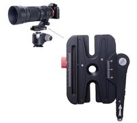 NicPet Adaptateur convertisseur de pince à levier long autobloquant entièrement en métal avec bouton affiné, compatible avec plaque Manfrotto 200PL, plaque à dégagement rapide et tête sphérique pour