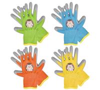 Nicphyn Lot de 4 Paires de Gants de Travail pour Enfants de 3 à 5 Ans, Gant Jardinage Enfant, Revêtement en Latex Antidérapant, pour Travaux Ménagers Quotidiens, Peinture, Activités de Plein air