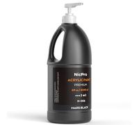 Nicpro 2040 ml noir peinture acrylique grand format - Fournitures de peinture riches, non toxiques, pour tous types de surfaces : toile, bois, cuir, tissu, pierre, loisirs créatifs, avec pompe