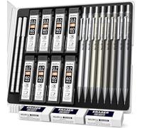 Nicpro 8 Pièces Porte-Mines D'art, Crayon Mécanique Criterium 0,5 mm et 0,7 mm avec 8 tubes Recharges Mine HB, Gommes, Porte Mine pour écriture D'artiste, Croquis, Dessin