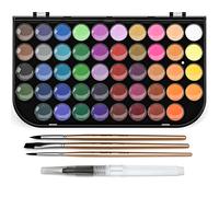 Nicpro Kit de Peinture Aquarelle, 48 Couleurs Aquarelles avec 3 Pinceaux écureuil, Palette, Stylo Aquarelle, Fournitures de Peinture Non Toxiques pour Adultes, étudiants, Débutants et Artistes