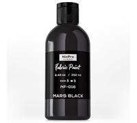 Nicpro Peinture Textile Noir, 250 ML Peinture Tissu Textile Permanent, Colorant Textile Noir, Pigment Doux et Non Toxique, Teinture Textile pour Vetement, Chaussures, Sacs En Cuir Et En Jeans, Toile