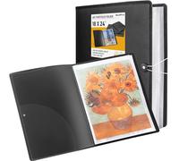Nicpro Portfolio d'art 27,9 x 43,2 cm, Grand Porte-Documents amélioré pour œuvres d'art avec 30 Poches, 60 Pages, classeur de présentation avec Pochettes de Protection pour Enfants et Artistes