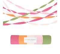NICROLANDEE Lot de 5 rouleaux de papier crépon - Couleurs pastel - Pour fête de Pâques, anniversaire, décoration de mariage, fête de jardin, fête prénuptiale, décoration d'intérieur de printemps, 125