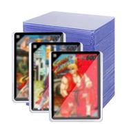 Nicrulp 70 Pièces Protege Carte, Sleeves Carte, Protection Cart, Pochettes Rigides Transparentes, Pochette pour Carte Standard Taille, Pochette Plastique Cartes pour Cartes de Baseball(7.5x10CM)