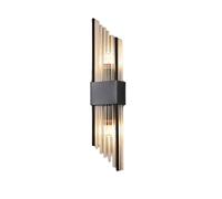 NICRX Applique murale en cristal | Éclairage mural moderne pour salon,chambre et couloir | Lampe murale élégante pour intérieur | Douille E14 Lampe murale Géométrique Luminaires (Noir, 60cm)