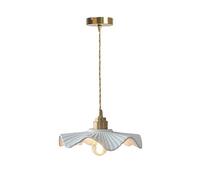 NICRX Suspension créative en céramique blanche, Lampe suspendue de salle à manger, lampe suspendue de barre de chevet de chambre à coucher, lampe suspendue de salon