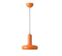 NICRX Suspension Luminaire Moderne Coloré avec Douille E27 et Câble Réglable 150cm, Plafonnier Métal Peint pour Cuisine, Chambre, Salle à Manger, Café ou Intérieur Minimaliste (Orange)