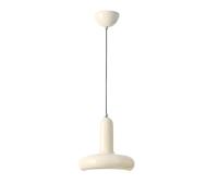 NICRX Suspension Luminaire Moderne Coloré avec Douille E27 et Câble Réglable 150cm, Plafonnier Métal Peint pour Cuisine, Chambre, Salle à Manger, Café ou Intérieur Minimaliste (Crème)