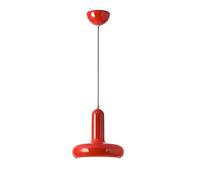 NICRX Suspension Luminaire Moderne Coloré avec Douille E27 et Câble Réglable 150cm, Plafonnier Métal Peint pour Cuisine, Chambre, Salle à Manger, Café ou Intérieur Minimaliste (Rouge)
