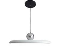 NICRX Suspension Moderne UFO - Lampe Suspendue LED 36W Dimmable,Hauteur Réglable avec 3 Températures de Couleur,Luminaire en Acrylique et Métal pour Salle à Manger,Salon,Café (Blanc)
