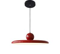 NICRX Suspension Moderne UFO - Lampe Suspendue LED 36W Dimmable,Hauteur Réglable avec 3 Températures de Couleur,Luminaire en Acrylique et Métal pour Salle à Manger,Salon,Café (Rouge)