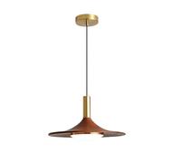 NICRX Vintage Suspension LED Hauteur Réglable,35cm Imitation Bois Abat-jour,3 Températures de Couleur (3000K/4000K/6000K)Intérieur Plafonnier luminaire pour Salon,Salle à Manger,Chambre,Cuisine (35cm)