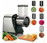 Nictemaw Coupe-Légumes Électrique 5 en 1 250W avec grande cheminée- Inox
