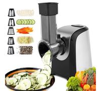 Nictemaw Coupe-Légumes Électrique 5 en 1 Multifonction 150W, Argent