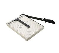 Nictemaw Coupe-papier A4 professionnel, guillotine pour papier, 47 cm, ouvre-lettre bureau, 10 feuilles, levier avec échelle Centimétrée, blanc