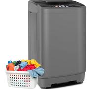 Nictemaw Machine à laver portable, capacité de 20 livres, machine à laver portable entièrement automatique, lave-linge et sèche-linge de 2,8 pieds cubes combinée avec pompe de vidange, 10 programmes