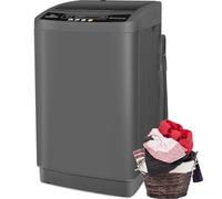 Nictemaw Machine à laver portable de 20 livres avec pompe de vidange, machine à laver compacte de 2,8 pieds cubes avec 10 programmes, 8 niveaux d'eau, machine à laver compacte pour appartement,