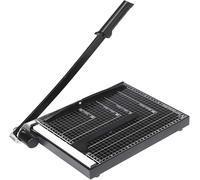 Nictemaw Massicot Guillotine Professionnel A4 Coupe jusqu'à 12 Feuilles - Lame Sécurisée pour Bureau, École, Projets Créatifs Noir