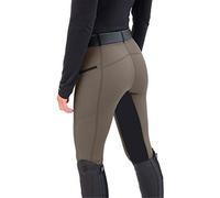 nicticsi Pantalon Équestre pour Femme Élégant Skinny Stretch Split Jockey Taille Haute Pantalons Décontractés Mode Leggings Équestre A Kaki S