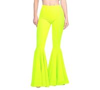 nicticsi Pantalon Yoga Evase Femme Patte Elephant Bootcut Taille Haute Chic Et Elegant Pantalon De Danse Modern Jazz À Jambe Large Elastique Jogging A Vert L