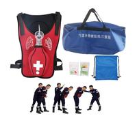 Nicvrea Gilet de Formation Anti-Étouffement, Gilet de Formation Anti-Étouffement avec Claquement de Dos, Gilet de Simulation d'Obstruction des Voies Respiratoires,Red-Children