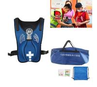 Nicvrea Gilet de Simulation d'Obstruction des Voies Respiratoires avec Claquement de Dos - Heimlik Practice Training Model Education for Nurse & Student First Aid Teaching Accessories,Blue-Children