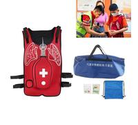 Nicvrea Gilet de Simulation d'Obstruction des Voies Respiratoires avec Claquement de Dos - Heimlik Practice Training Model Education for Nurse & Student First Aid Teaching Accessories,Red-SSS