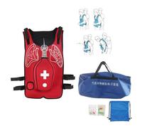 Nicvrea Gilet de Simulation d'Obstruction des Voies Respiratoires, Modèle de Formation Aux Premiers Secours pour Adultes avec Coup dans Le Dos pour Les Démonstrations d'Enseignement,Red-SSS