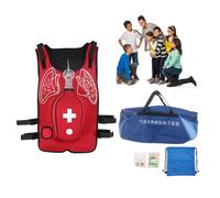 Nicvrea Gilet d'Entraînement Heimlich - Modèle de Simulation d'Obstruction des Voies Respiratoires pour l'enseignement des Premiers Secours, Les Soins Infirmiers,Red-SSS