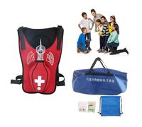 Nicvrea Gilet d'Entraînement Heimlich - Modèle de Simulation d'Obstruction des Voies Respiratoires pour l'enseignement des Premiers Secours, Les Soins Infirmiers,Red-Children