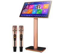 Nicvrea Machine de Karaoké pour Adultes avec Affichage des Paroles, Machine de Karaoké Tout-en-Un avec 2 Microphones sans Fil, Écran Tactile Capacitif Haute Définition 4K 19.5inch-4TB