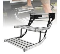 Nicvrea Marchepied de Camping-Car Pliable, Antidérapant, Très Résistant, Fermeture Éclair Manuel pour Camping-Car, Caravane, Camping-Car 2Step-Automatic(24V)