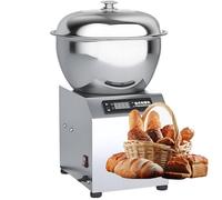 Nicvrea Pétrin à Spirale Professionnel, Pétrin à Double Rotation avec Cuve en Acier Inoxydable de Qualité Alimentaire, Couvercle et Minuterie, Pétrin à Spirale Électrique pour Restaurants 5kg