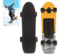 Nicvrea Skateboard électrique, Longboard à Quatre Roues avec Moteurs de moyeu de 200 W, imperméable, Absorbant Les Chocs, Charge maximale 150 kg, 22 km/h E
