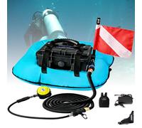 Nicvrea Système de Ventilation pour Plongée sous-Marine sans Bouteille, Appareil Respiratoire sous-Marin, Équipement de Plongée, Débit de 52 L/Min, Autonomie de 60 à 70 Minutes Blue-1battery