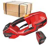 Niczu Cercleuse Électrique Automatique, Machine de Cerclage de Fonte Chaude de la Batterie Rechargeable 4000mAh, Machine de Cerclage Électrique Tenue dans la Main d'emballage,1 Battery