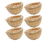 Nid Canarien, Nid de pigeon - Maisons tissées pour le nidificateur extérieur 6X | Décoration d'intérieur, accessoires de lit d'élevage Soins des animaux sauvages pour terrasse, porte d'entrée