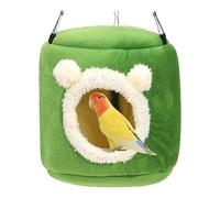 Nid Chaud Perroquet - Lit Suspendu Hiver pour Oiseaux, Abri en Peluche Douce avec 3 Crochets, Cabane Nid Confortable Lavable | Accessoire Cage Chaud pour Perruches, Calopsittes, Tourtereaux