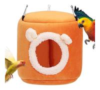 Nid Chaud Pour Perroquet - Conception De 7,87 X 7,48 X 7,48 Pouces, Retraite Moelleuse Et Confortable, Cabane De Nidification En Cage Lavable, Maison Doublée En Peluche Qui Améliore La Température De