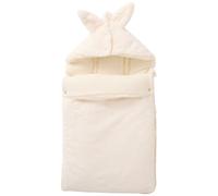 Nid d’ange fausse fourrure doublé gaze de coton écru (0-6 mois)