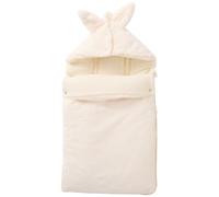 Nid d’ange fausse fourrure doublé gaze de coton ivoire (0-6 mois)