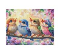 Nid d Oiseau Petits perroquets 500 Pieces Casse-tête Adulte en Carton Rigide sans Déformation Jeu De Société Famille Très Difficile Cadeau Noël Qualité Premium Pas Cher 500 PCS/52×38cm