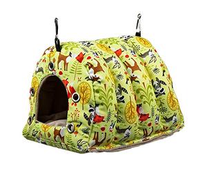 Nid d ' oiseau suspendu pour cage d ' hiver, maison chaude en peluche, tente pour perroquet, cachette pour dormir, et se reposer, nid chaud pour perroquet, petit animal, cochon d ' Inde, hamster, lit