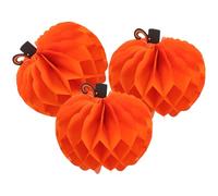 Nid D'abeille Décoration Boule Papier 3 Pièces Citrouille