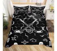 Nid D'abeilles Housse de Couette 200x200 Parures de Lit 2 Personnes Imprimé 3D Microfibre Douce Style Géométrique Tendance Housses Couette avec 2 Taies d'oreiller et Fermeture Éclair k.957