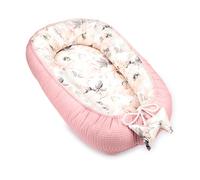Nid d'ange 90x50 cm pour bébé, cocon artisanal réversible entièrement en coton NID D'ANGE