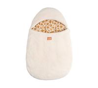 Nid d'ange bébé 5 attaches en sherpa et intérieur gaze de coton - petit chou ecru TU