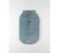 Nid d'ange jersey et fausse fourrure bleu canard TU